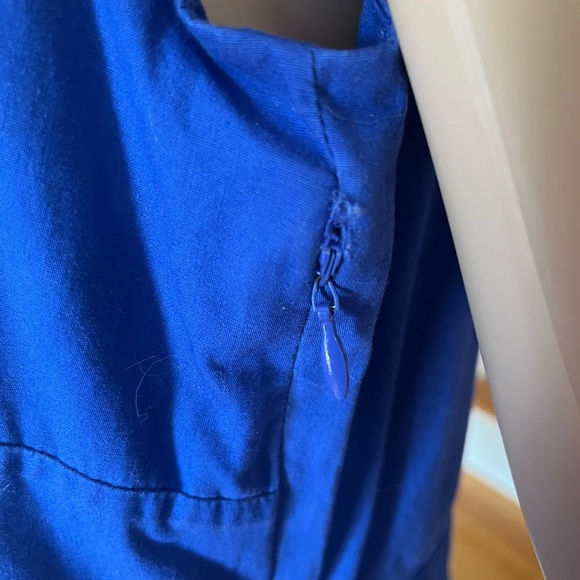 🔴 J. Crew dress size 4 small blue sleeveless ruffle cotton v neck - Picture 2 of 5